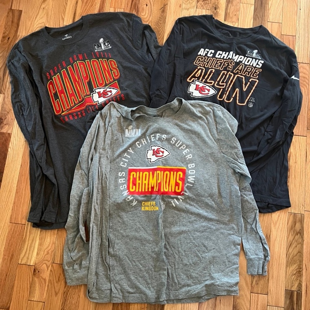 Nike Long Sleeve Tees - Black, Gray, and Dark Gray